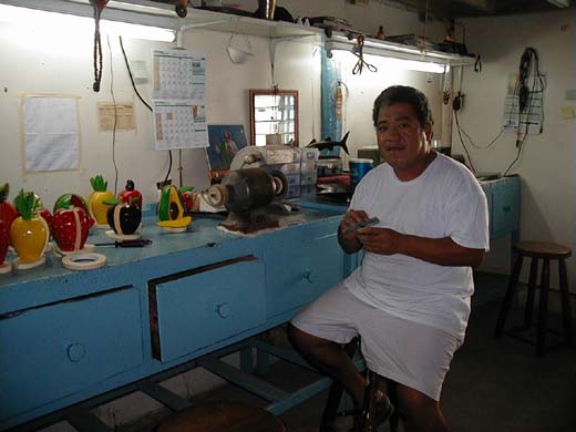 Ricardo Zetina in his workshop at the 'Little Old Craft Store'
