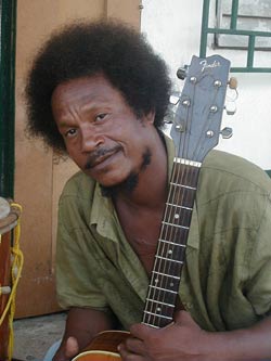 Henry the Third Genus Martinez, musician, composer and drum maker in Punta Gorda, Belize