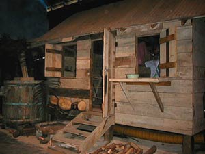 Garifuna house in the Old Belize cultural and historical center